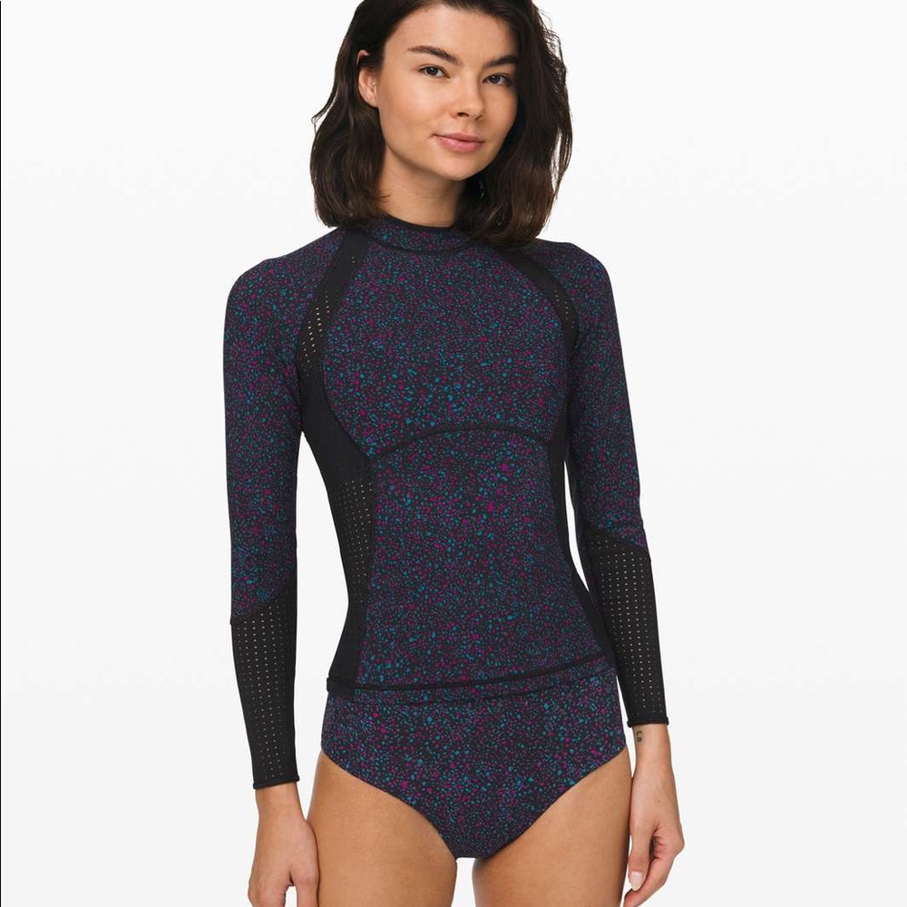 Lululemon Swell Seeker Paddle Top in Terrazzo Black Multi / Black